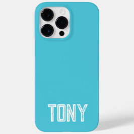Monograma de Nome Personalizado Azul do Céu Sólido