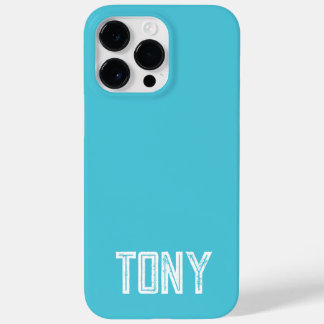 Monograma de Nome Personalizado Azul do Céu Sólido