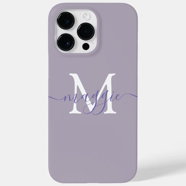 Monograma de nome personalizado em roteiro pastel  (Verso)