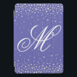 Monograma de Ouros Roxos Personalizados<br><div class="desc">Monograma Diamantes roxos capas de ipad personalizadas e Cobrir apresentam um simples fundo roxo com uma camada de diamante personalizada com seu monograma personalizado em um roteiro elegante de caligrafia branca. Elaborado por ©Evco Studio www.zazzle.com/store/evcostudio</div>