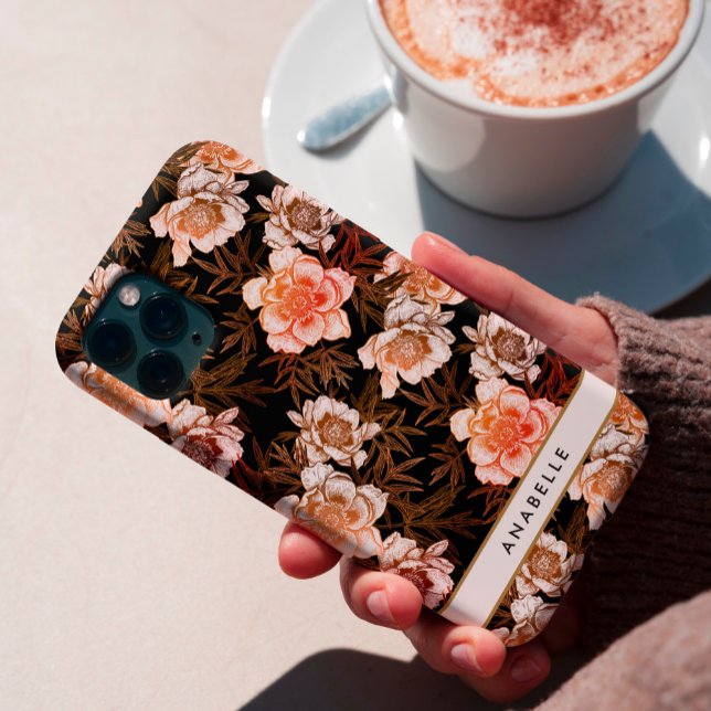 Monograma de Padrão Botânico Floral Elegante (Criador carregado)