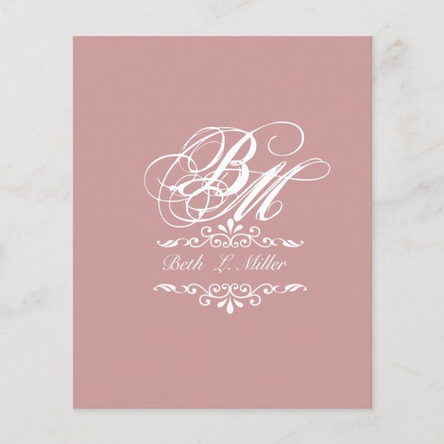 Monograma de Perseguição Elegante Clássico Luxurio (Frente)