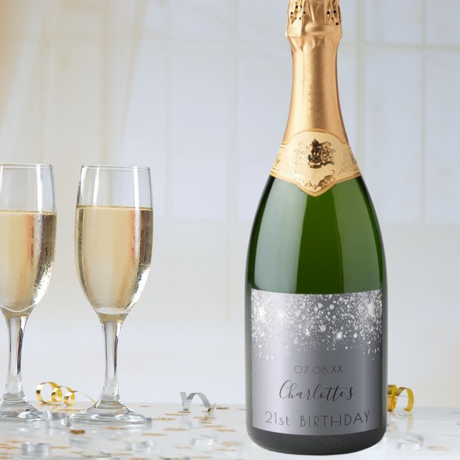 monograma de poeira da festa de aniversário pratea (Criador carregado)