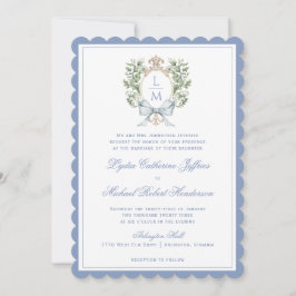 Monograma de repouso folha | Convite Para Casament