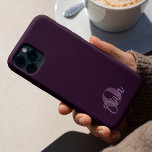 Monograma de Script Moderno Monocromático Roxo leg<br><div class="desc">O Legal Tumbler Térmico Personalizado da Tendy Moderna e Moderna Branca é uma escolha elegante e na moda para um presente personalizado e funcional. Este tumbler não é apenas um drinque qualquer; é um cafetão personalizado e isolado que se destaca com sua design minimalista. O humilde é personalizado com um...</div>