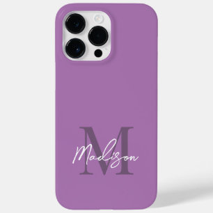 Monograma de Script Purple de Lavanda Elegante Mod