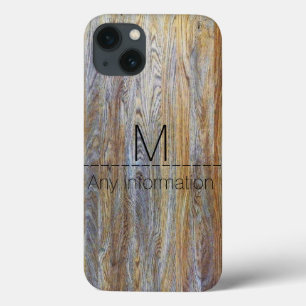Monograma de textura de madeira nº 4