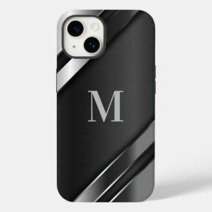 Monograma de textura metálica
