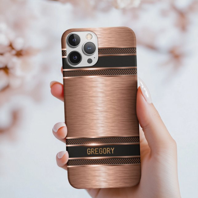 Monograma de Textura Metálica de Tons Castanhos de (Criador carregado)