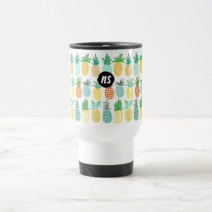 Monograma de Verão de Ananás   CANECA DE VIAGEM