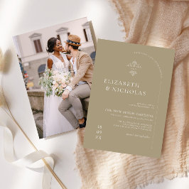 Monograma de Vintage | Convite para Casamento Boho