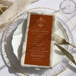 Monograma de Vintage | Programa Casamento Boho Orn