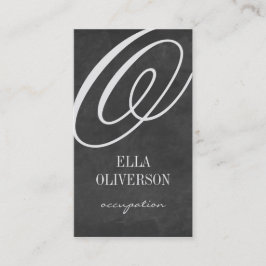 Monograma do modelo de cartão de negócios de quadr