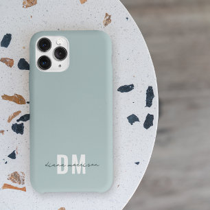 Monograma do Nome da Caligrgrafia do Script Azul e