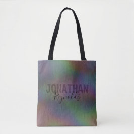 Monograma do Nome Holográfico Moderno - Tote Bag