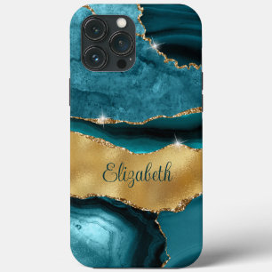 Monograma do Teal e do Agato Dourado do Marinho mo