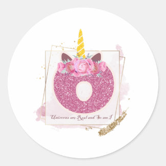 Monograma do Unicorn O Autocolantes Personalizados