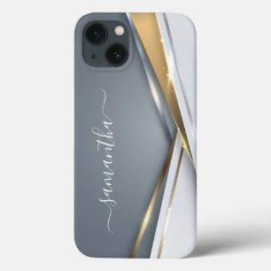 Monograma Dourado de Caligrafia com Visualização 3