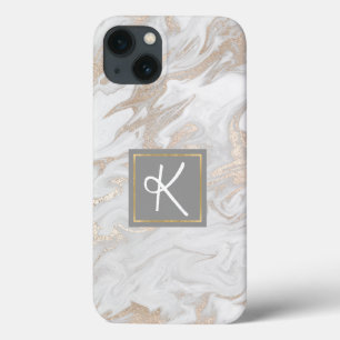 Monograma Dourado Marbled