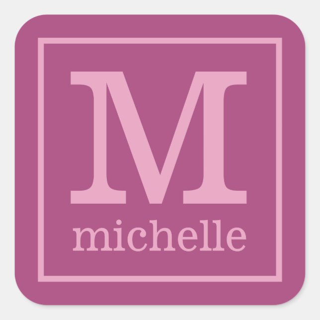 Monograma e Etiqueta de nome personalizados (Frente)