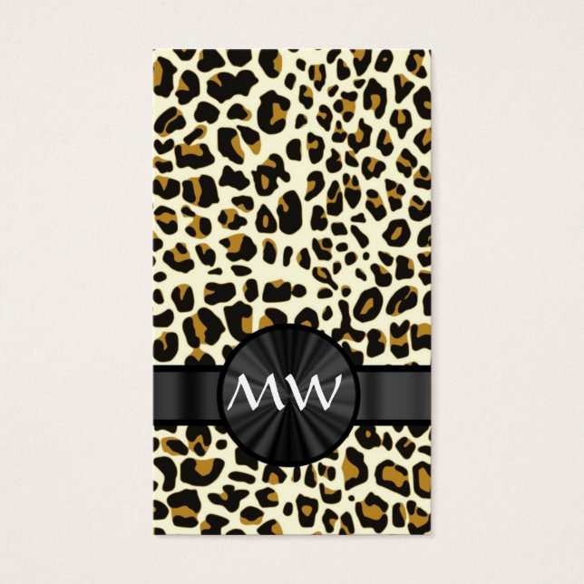 Monograma e impressão leopardo (Frente)