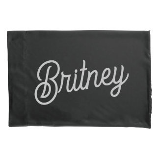 Monograma e Nome Personalizados de Branco Preto Mo