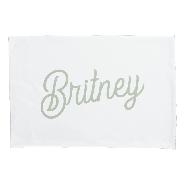 Monograma e Nome Personalizados Verde do Modern Sa (Frente)