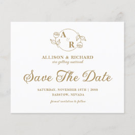 Monograma elegante, casamento Salve a data