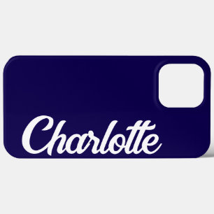 Monograma Elegante Clássico Personalizado Azul Esc