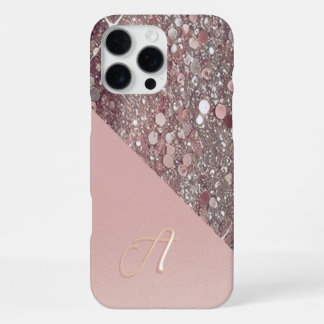Monograma Elegante em Dourado Rosa