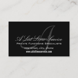 Monograma elegante Um Cartão de visita personalizá