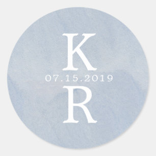 monograma em aquarela Adesivo de Monograma de Casa