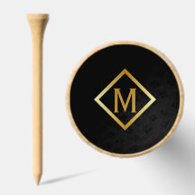 Monograma em Ouro Falso – Preto e Dourado