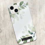 Monograma - Eucalyptus<br><div class="desc">Personalize este design de verde de eucalipto de aquarela com o seu nome.</div>