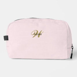 Monograma Feminino Elegante Rosa Bege Dourado