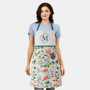 Monograma Floral Blooming Apron