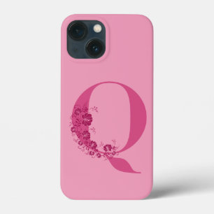 Monograma Floral - capas de iphone Q