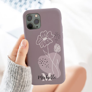 Monograma Floral de Nome Personalizado de Boho Min