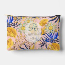 Monograma Floral Místico em Flor Bege