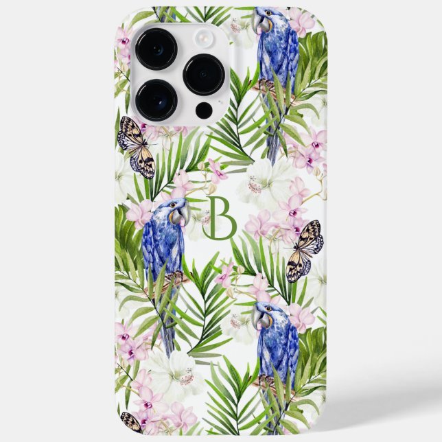 Monograma Floral Tropical Moderno Natureza Feminin (Verso)