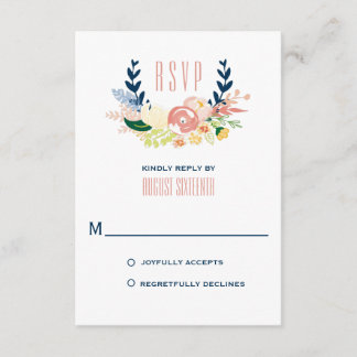 Monograma Floral Wreath | Placa RSVP