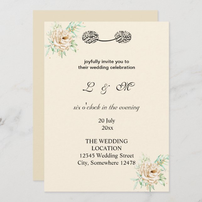 monograma formal de marfim (Frente/Verso)