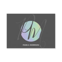 Monograma Holográfico Moderno - Cartão de visita