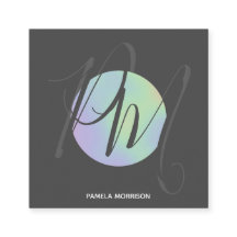 Monograma Holográfico Moderno - Cartão de visita