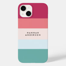 Monograma Horizontal de Banda Colorida Rosa e Verd