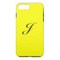 Monograma inicial amarelo capas de iphone protetor
