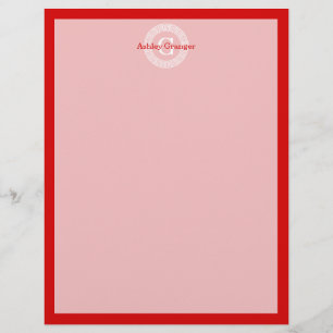 Monograma Inicial do Quadro-chave grego Red What