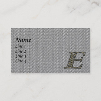 Monograma inicial E Hydrangea Cartão de visita