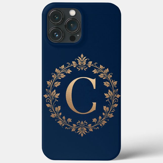 Monograma Inicial Minimalista Elegante C Dourado L (Verso)