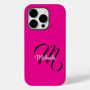 Monograma inicial minimalista moderno nome rosa qu